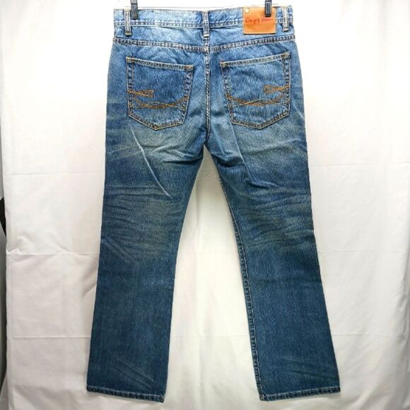 Chip+Pepper Bobby Bootcut 5 Pocket Distressed Denim Jeans Blue Men's 34/32.5.... - Picture 4 of 10